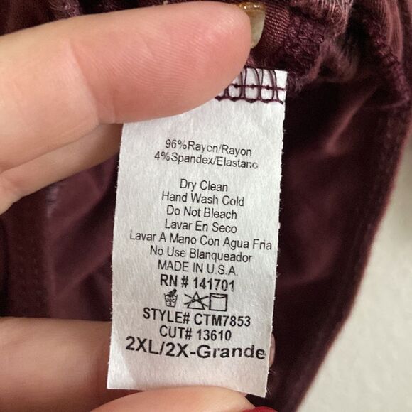 Fetch & Co Body Suit Plum color NWT Sz 2xl - Picture 8 of 11